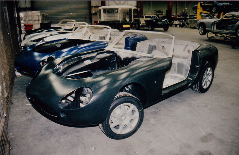 TVR Griffith 500 von 1996 in der Produktion in Blackpool im Jahr 1995 (© Bruno von Rotz)